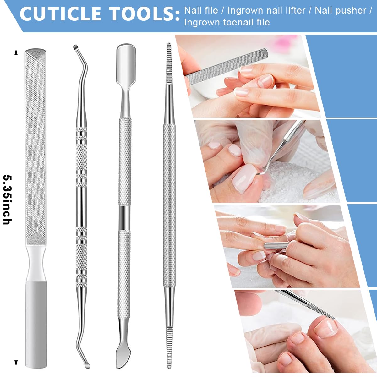 MAYCREATE 7pcs Toenail Clipper Kit for Ingrown Nail Thick Toenails Clipper Kit with Nail File, Rotatable Nail Clipper, Manicure Pedicure Kit Stainless Steel Toe Nail Clipper for Men Women MAYCREATE 7pcs Toenail Clipper Kit for Ingrown Nail Thick Toenails Clipper Kit with Nail File, Rotatable Nail Clipper, Manicure Pedicure Kit Stainless Steel Toe Nail Clipper for Men Women